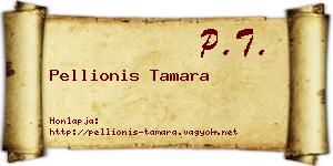 Pellionis Tamara névjegykártya